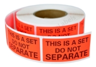 Picture of Pre-Printed 1x2 This Is A Set Do Not Separate Labels/Stickers