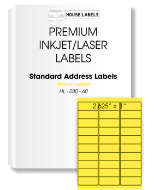 Picture of HouseLabels’ brand – 30 Labels per Sheet – YELLOW (600 Sheets – Best Value)