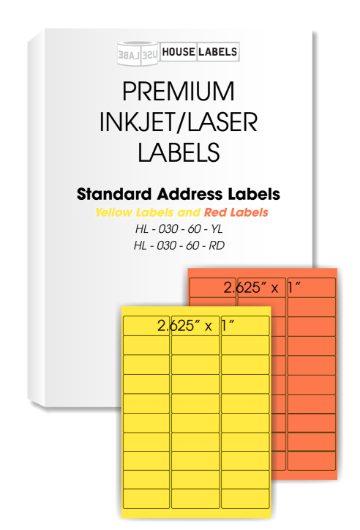 Picture of HouseLabels’ brand – Combo Pack (6 Pack – Your Choice – RED, YELLOW – 600 Sheets – Best Value)