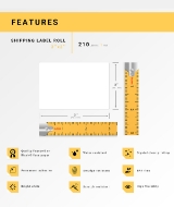 Picture of Zebra – 3 x 2 -3/4" CORE-SYN (25  Rolls  –Best Value)