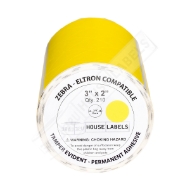 Picture of Zebra - 3x2- TAMPER EVIDENT 3/4" CORE-YELLOW (24 Rolls -  BEST VALUE)