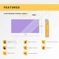 Picture of Brother DK-2205 LAVENDER PRE-LOADED CARTRIDGE(2 Rolls – Best value)