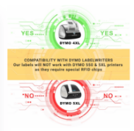 Picture of Dymo - 30256 ORANGE Shipping Labels with Removable Adhesive (18 Rolls – Best Value)